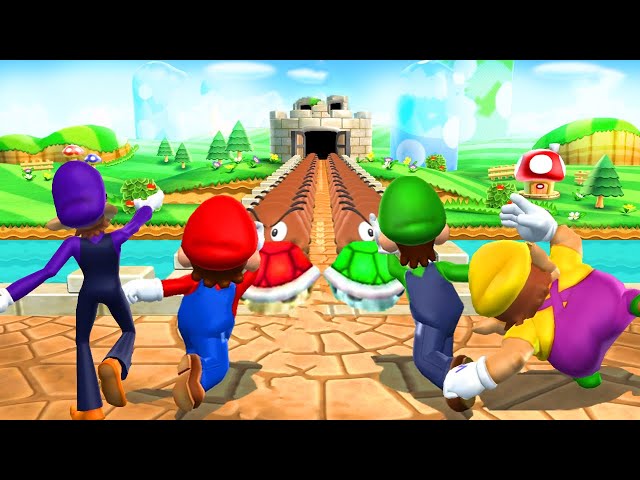 Mario Party 9 (Master CPU) Mario vs Waluigi vs Luigi vs Wario