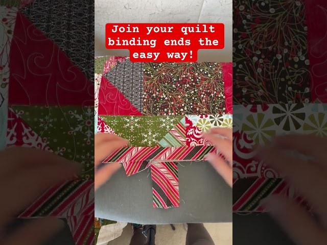 Join those binding ends the EASY way!!  My full process 👇 #quilting #quilt #quilttutorial