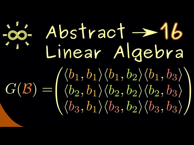 Abstract Linear Algebra 16 | Gramian Matrix [dark version]