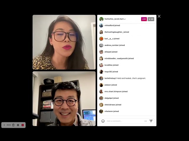 Instagram Live with Stephanie Foo and Jacob Ham