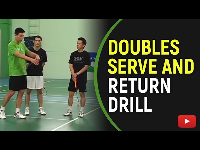 Badminton Doubles Serve and Return Drill featuring Kevin Han