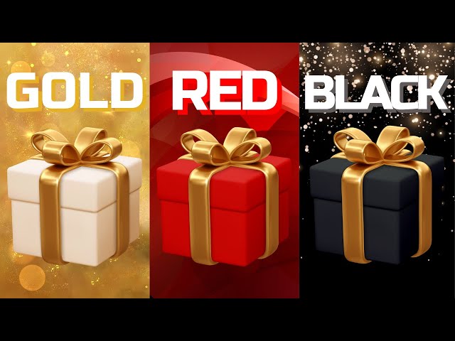 Choose Your Gift 🎁😍🤩🤮 Gold, Red or Black 💛❤️🖤  Are you lucky one? #giftboxchallenge