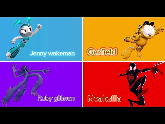 Noahzilla vs Jenny wakeman vs Garfield vs ruby gillman