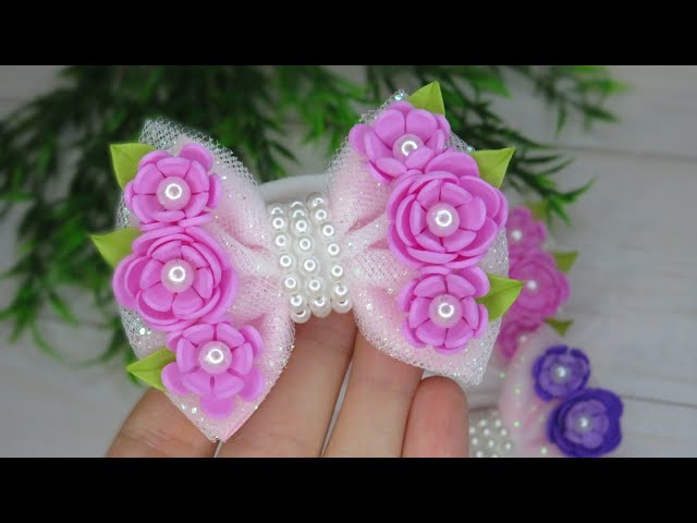 AMAZING Idea with flowers/beautiful DIY rubber bands for girls