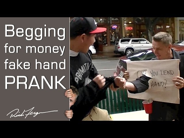 Homeless Scare Prank!! Punch THROUGH Sign Trick!
