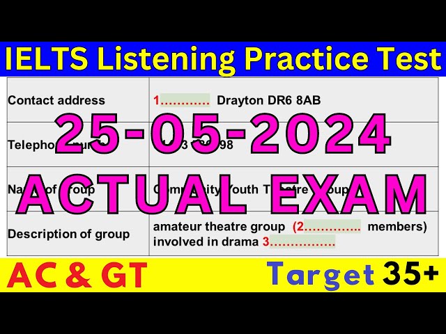 09 May 2024 IELTS LISTENING TEST WITH ANSWER KEY 🔴 IELTS PREDICTION 🔴 IDP & BC