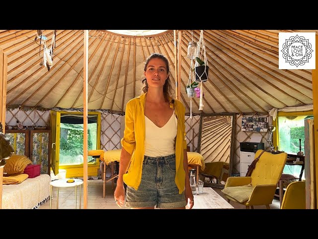 The woman is herself - Joia builds a yurt