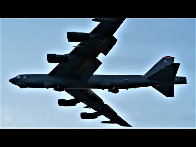 U.S. Air Force B-52s Take Off for Bomber Task Force Missions (2022)