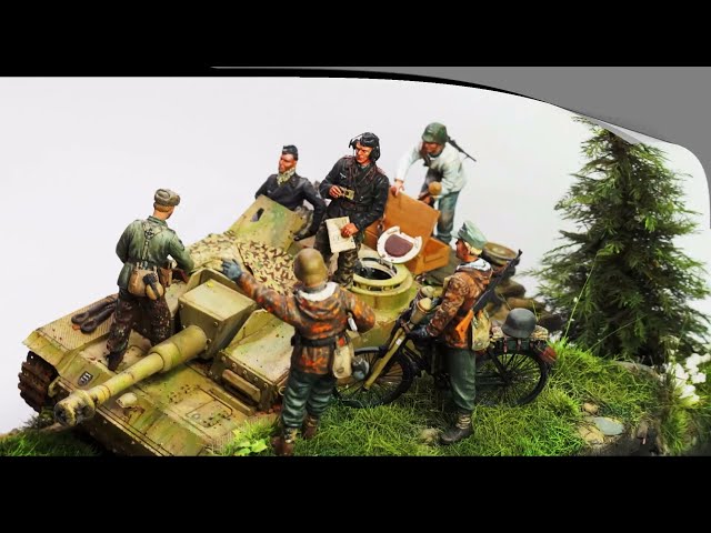 Making a Stug III diorama. A 1:35 WW2 scene : " There are  the ruskys tank-kommander!"