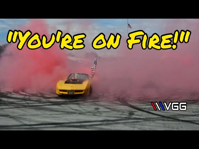 Supercharged C3 Corvette Lets ALL The Eagles fly! Huge Burnout! (multiple fires)