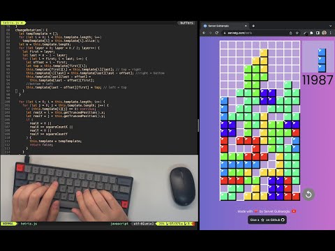ASMR Programming - Coding Tetris - No Talking