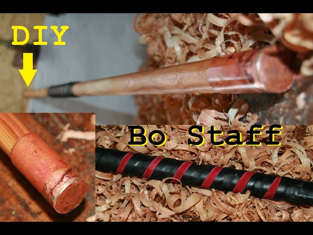 Epic -  Bo Staff - DIY    With Copper Endcaps and Leather Handle