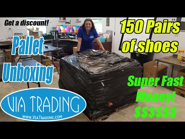 150 Pairs of Shoes - Pallet Unboxing - Super Fast Money - Get a discount! - Online reselling