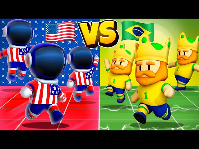 USA vs BRAZIL in Stumble Guys!