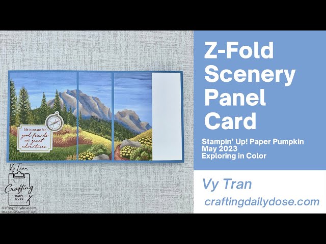 Paper Pumpkin May 2023 Alternative | Z-Fold Scenery Panel Card | Exploring in Color