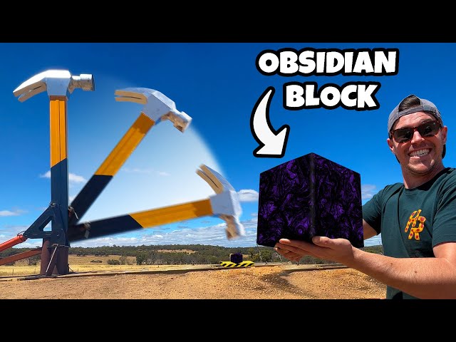 Can We Break An Obsidian Block With A Giant Hammer?