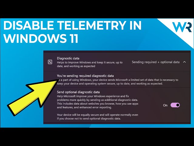 How to disable telemetry in Windows 11