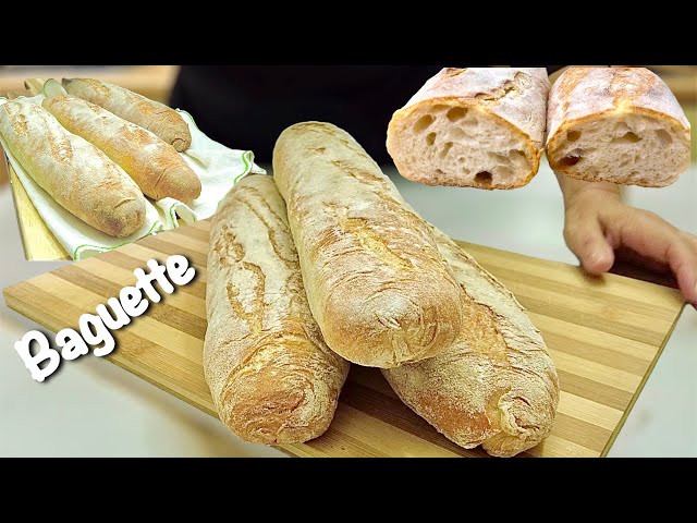 BAGUETTE 🥖 CRISPY BREAD full of Bubbles 🥖 recipe by Everyone at the table