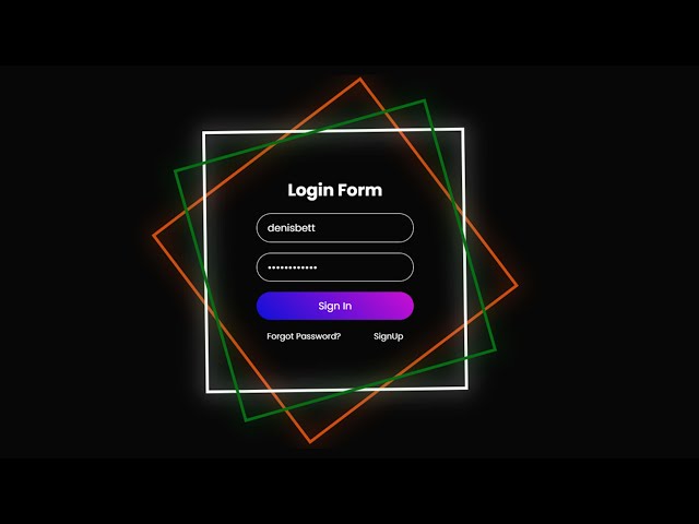 How to Make Animated Login Form using HTML & CSS Step by step Tutorial   Web Development Tutorial
