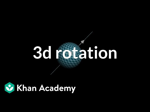 Describing rotation in 3d with a vector