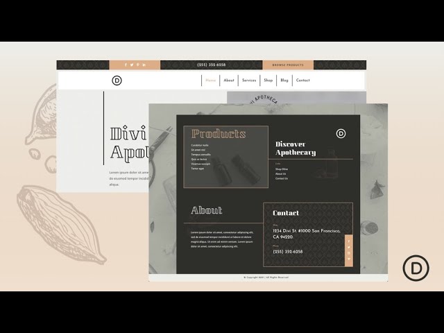 Download a FREE Header and Footer for Divi’s Apothecary Layout Pack