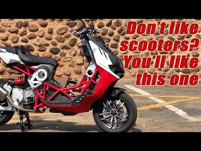Italjet Dragster scooter has looks from the future, but performance stuck in the past.