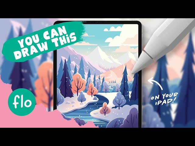 You Can Draw This Winter Landscape in Procreate - Easy Procreate Tutorial