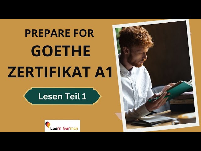 A1 Goethe Zertifikat | Prüfungsvorbereitung | Lesen Teil 1 | Reading Part 1 | Learn German