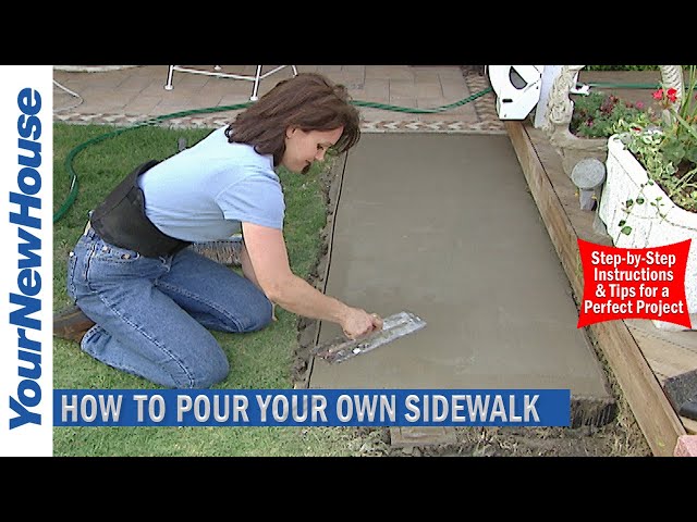 How to Make a Concrete Sidewalk - Do It Yourself