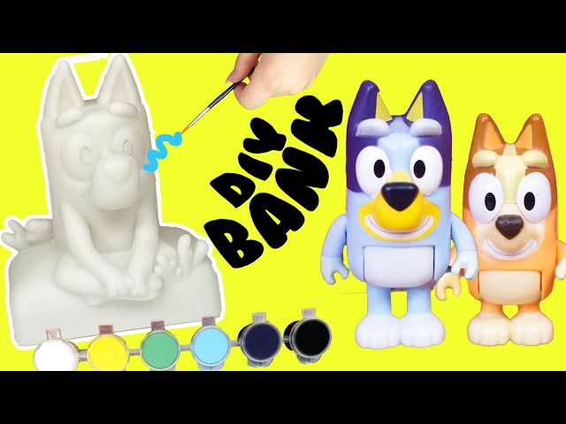 Bluey and Bingo DIY Paint Your Own Bank Craft Activity for Kids