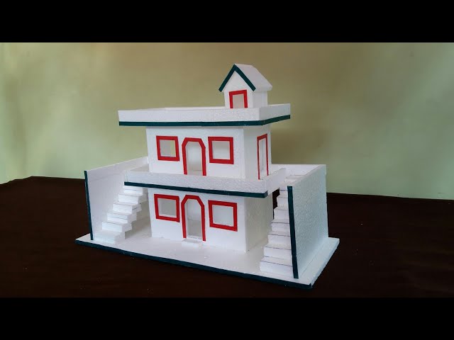 How To Make Thermocol House | DIY- Thermocol House | Thermocol Craft For School Project | Mini House