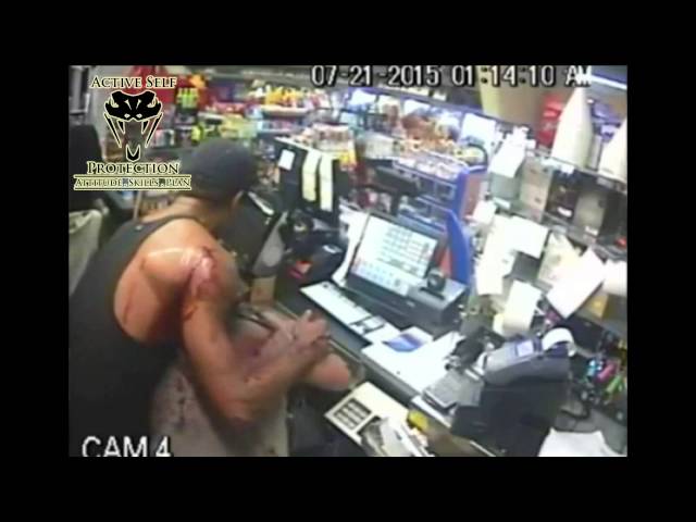 Clerk Shoots Armed Robber With His Own Gun