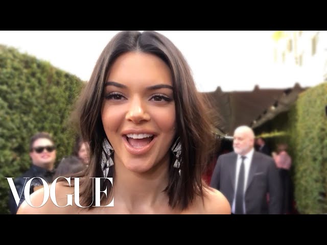 Kendall Jenner Gets Ready for the 2018 Golden Globes | Vogue