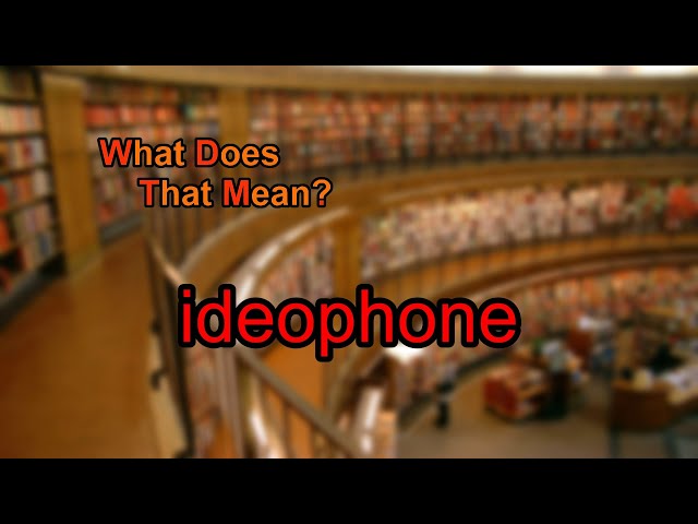 What does ideophone mean?