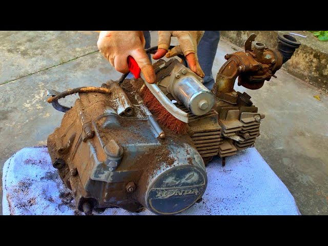 Restore Honda 95cm³ motorcycle engine old broken - Honda Wave Engine Restoration