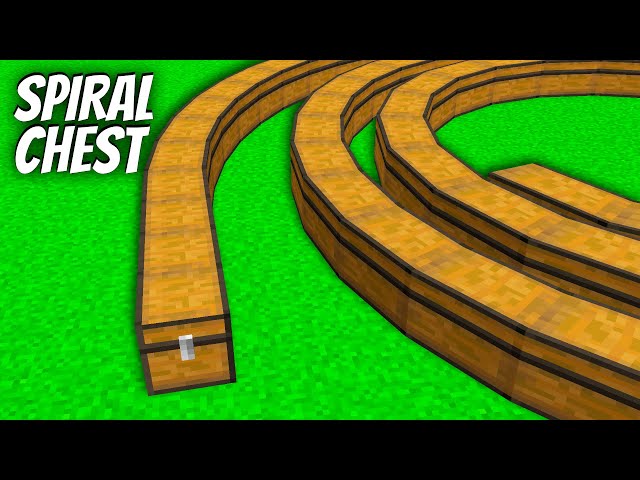 I found a SPIRAL CHEST in Minecraft ! What's INSIDE the LONGEST CHEST ?