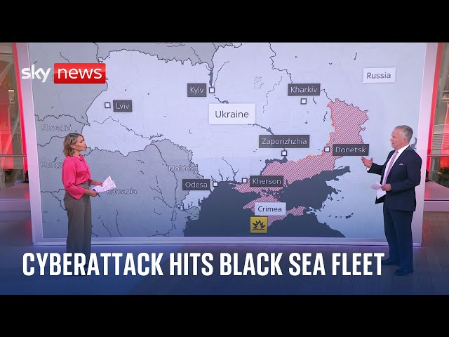 Ukraine war: Cyberattack in Crimea after Black Sea fleet HQ hit