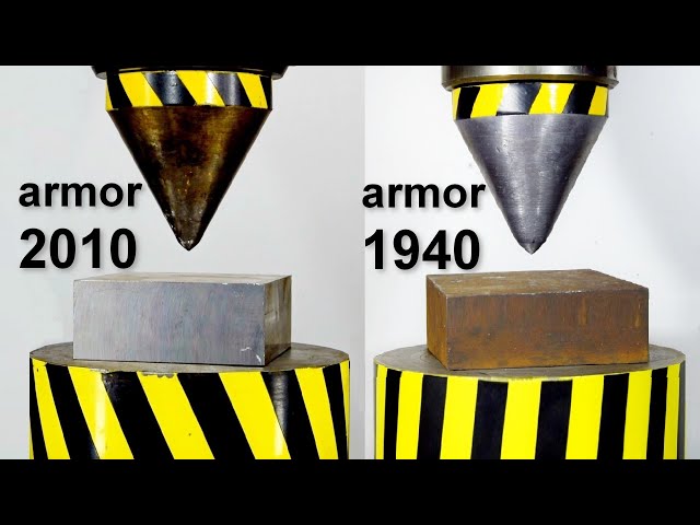 HYDRAULIC PRESS VS OLD AND MODERN ARMOR