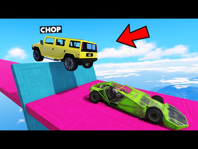 CHOP RIDING ON FROSTY TRUCK TO REACH FINISH IN GTA 5 RACE