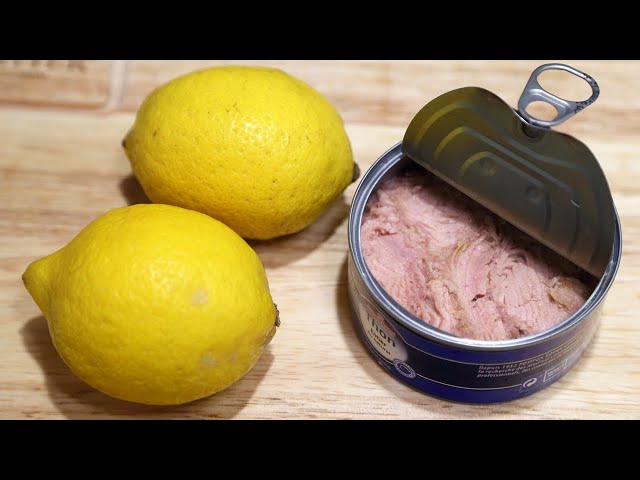 Do you have lemons and canned tuna at home? Easy Dinner Recipe!