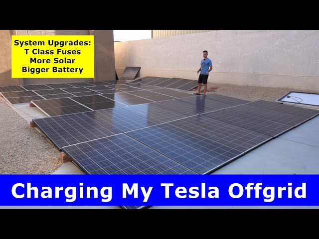 New Upgrades for my Offgrid Permit-Free Solar System: I am now charging my Tesla without the Grid!