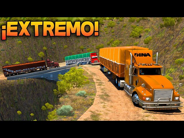 ¡BAJADAS Y CAMINOS EXTREMOS EN 4 CAMIONES! | American Truck Simulator