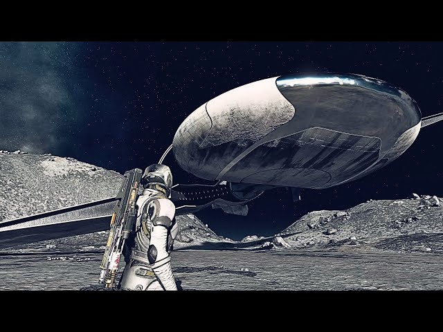 Relaxing on The Moon (Moonwalking) [Starfield 4K 60FPS]