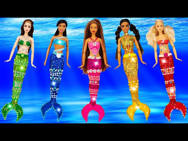 DIY Making Amazing Mermaid Dresses out of Clay for Barbie Dolls