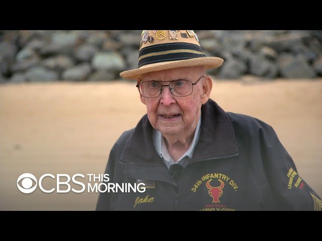 Veteran returns to Omaha Beach for first time in 75 years