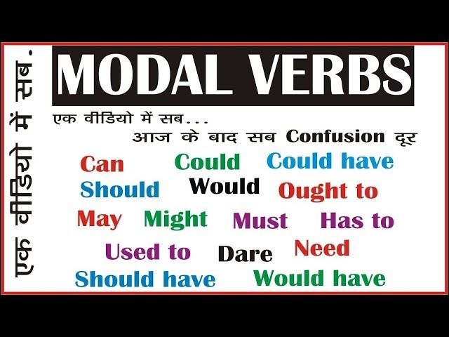 All Modal Helping Verbs in English Grammar I एक वीडियो में सभी Modals I Examples and Use in Hindi