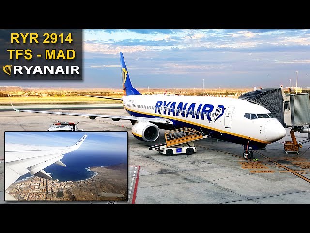 TRIP REPORT | Tenerife South - Madrid | STUNNING LIGHT! | RYANAIR Boeing 737