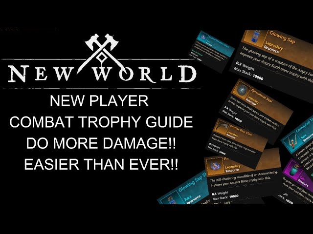 New World New Player Combat Trophy Guide!! Do More Damage!! Easier To Get Than Ever!!