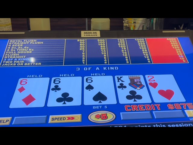 High Limit Video Poker Action and a handpay!