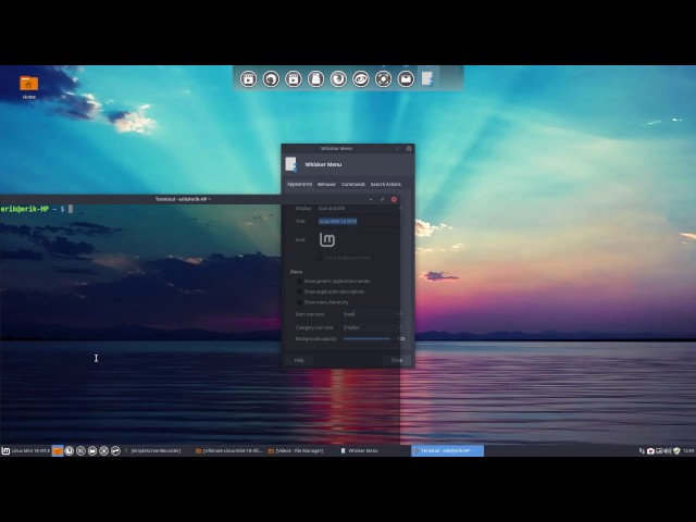linux mint 18 xfce 18 change panel settings to make the menu super cool